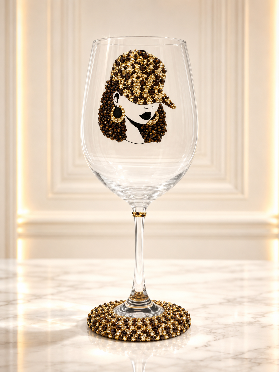 Rhinestone Bling Wine Glass