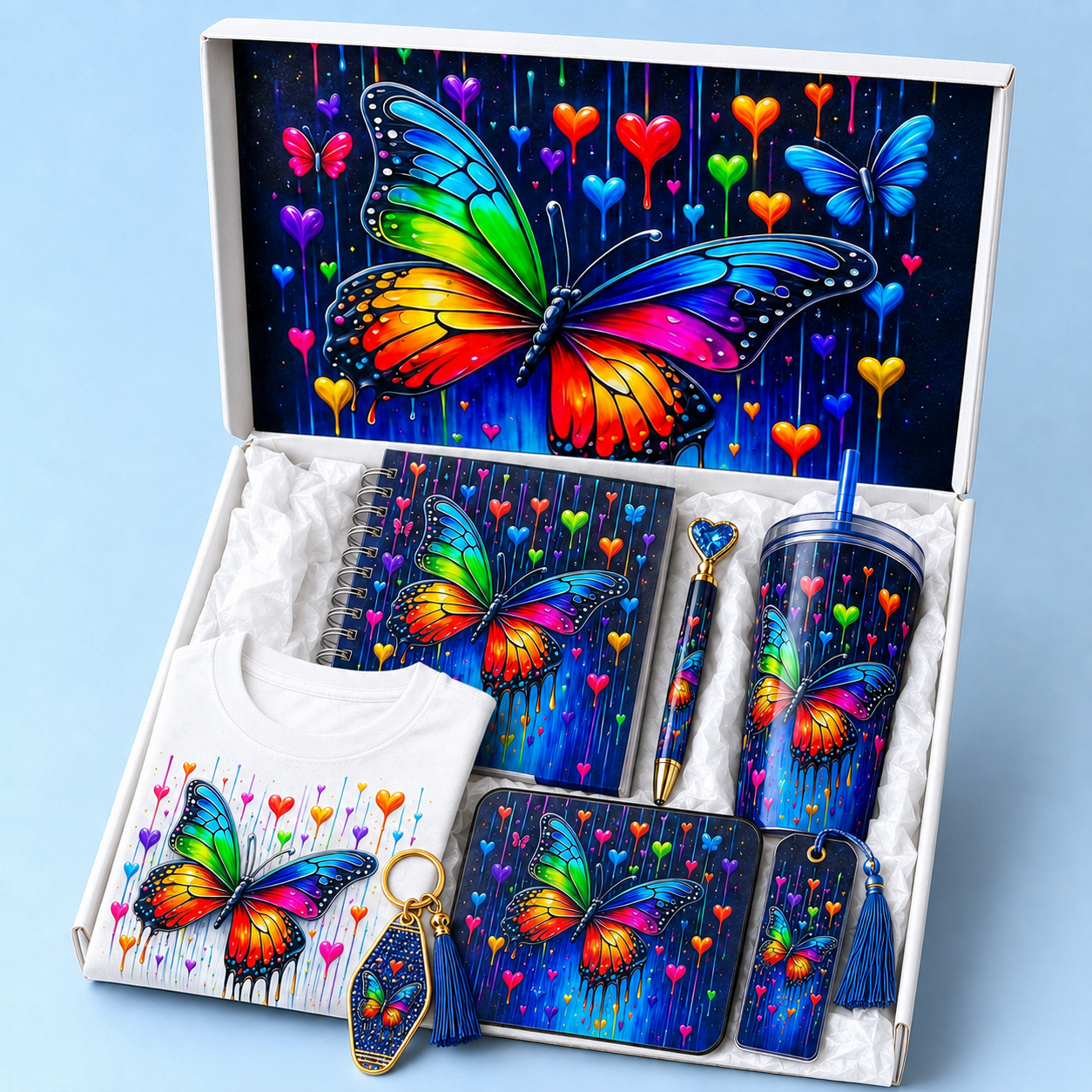 Midnight Butterfly Blue bundle box