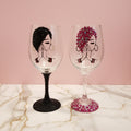 Praying Hand Bling Wine Glasses