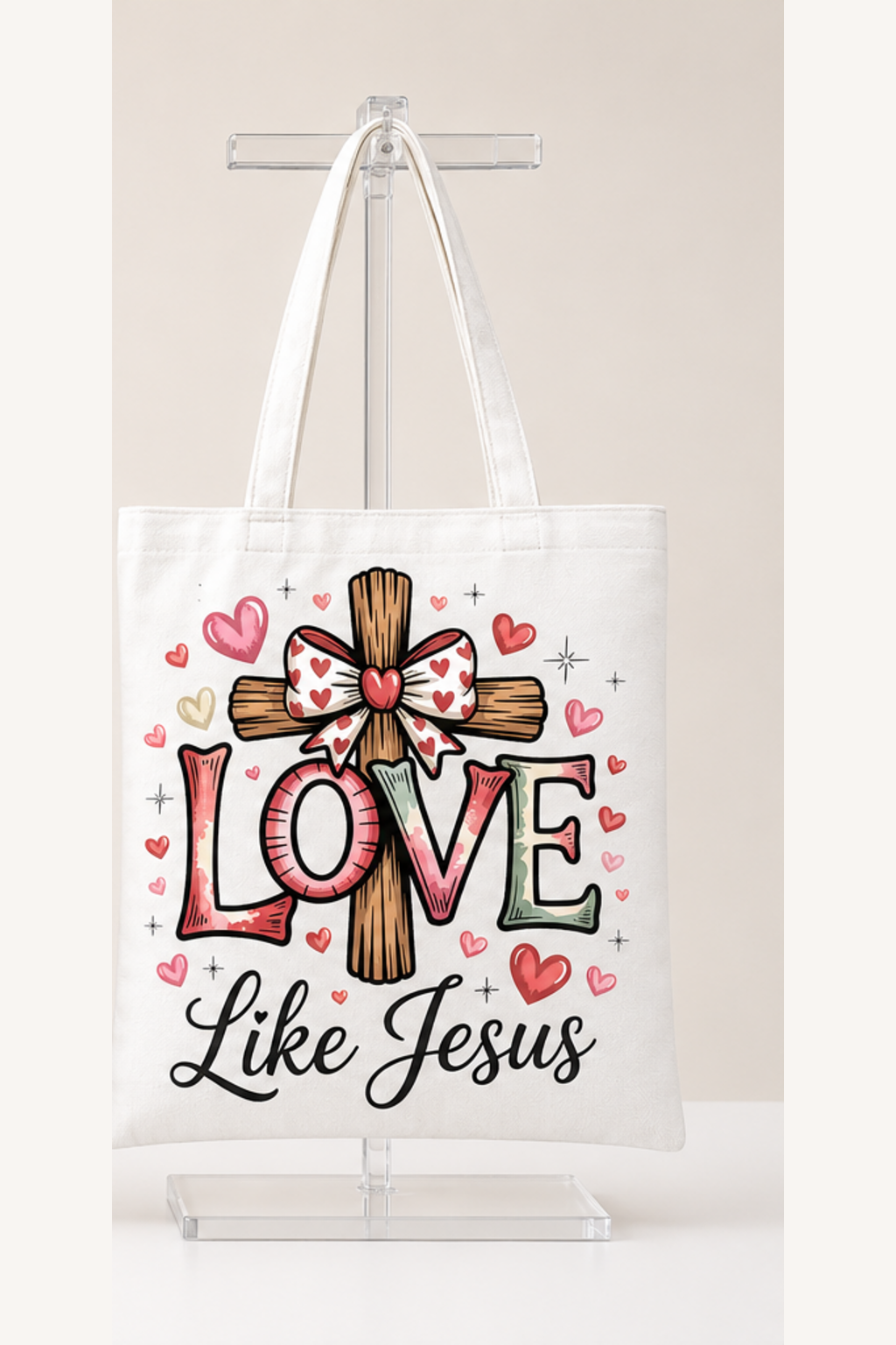 Love Like Jesus Tote Bag| Unique Tote Bags| school tote bag| Gift for her| Faith & Inspiration Tote Bag Collection