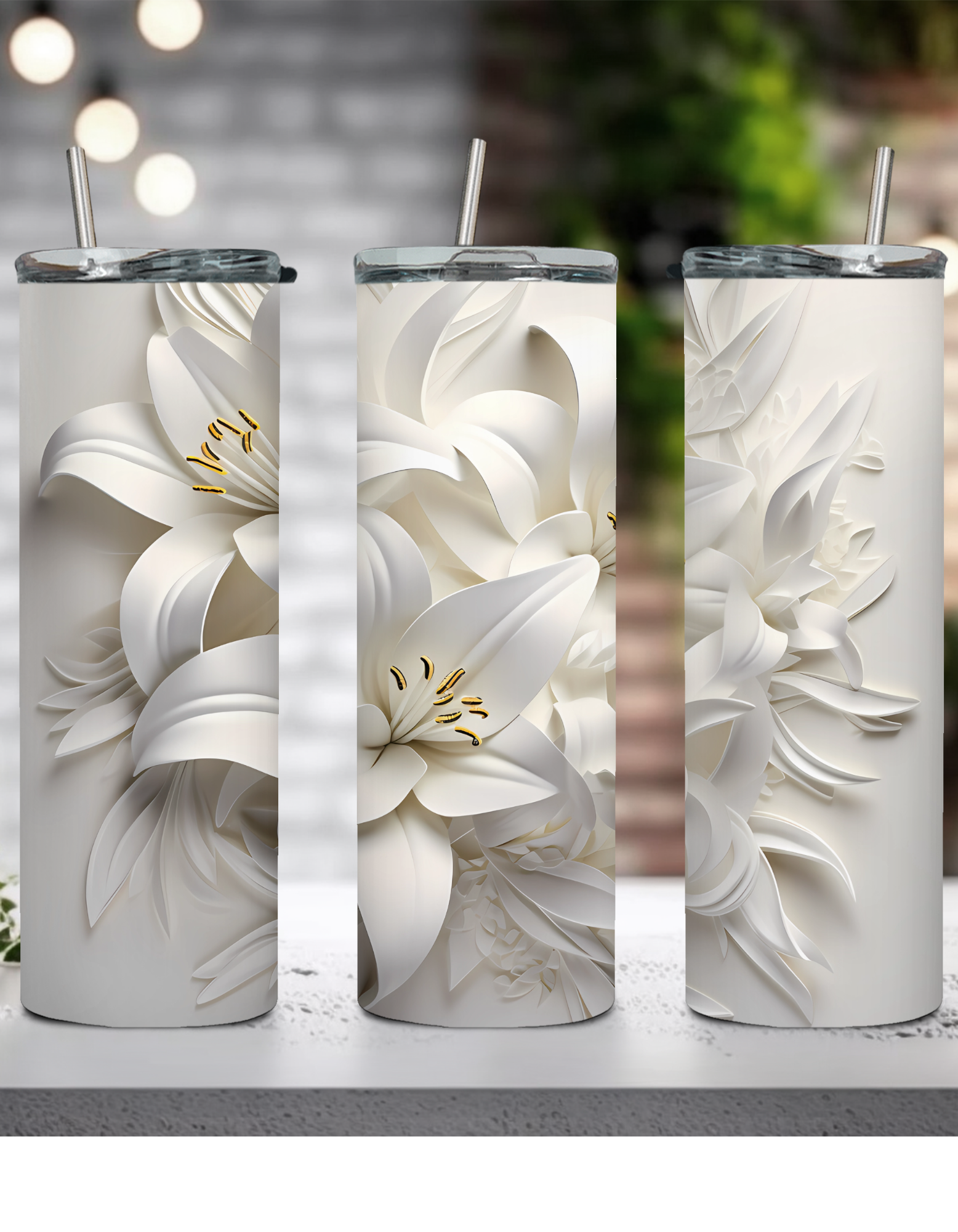 Lily Floral Glam Tumbler