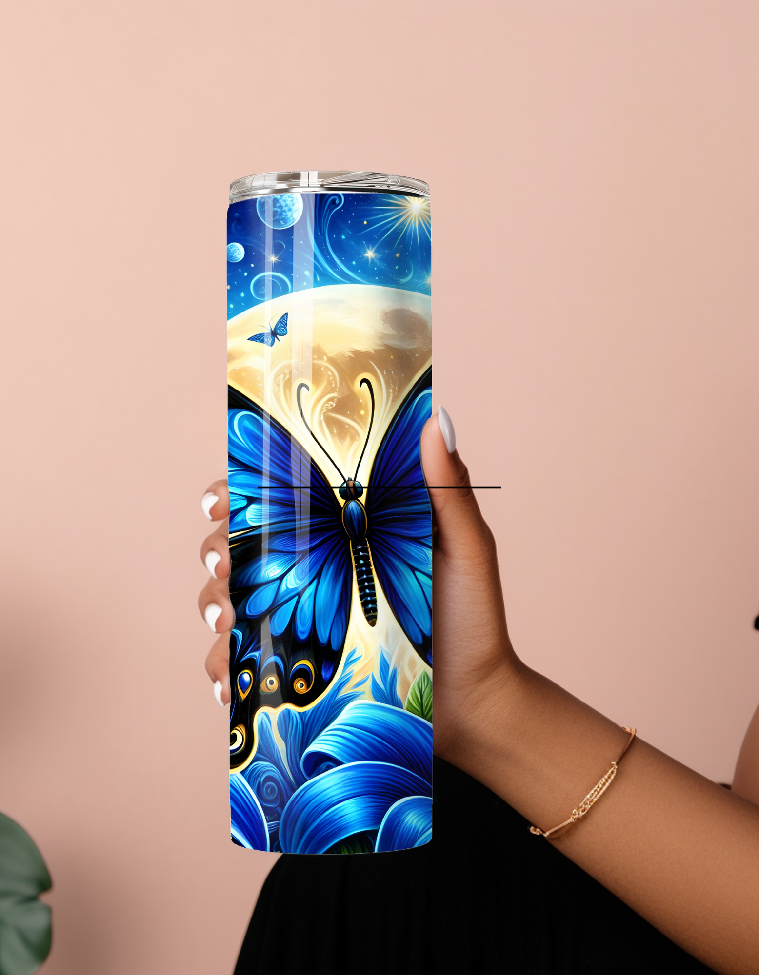 Midnight Butterfly tumbler