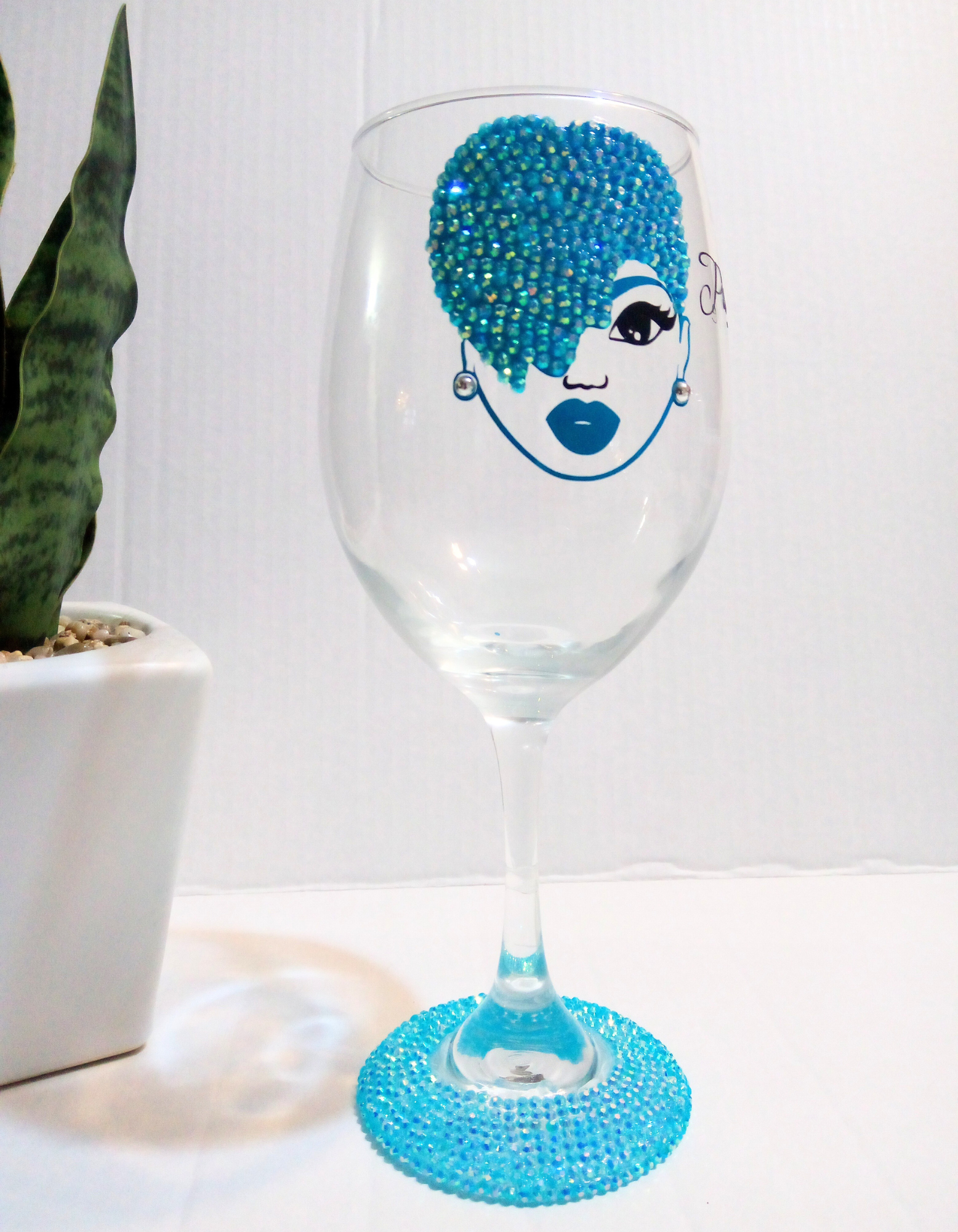 Bling Wine Glass