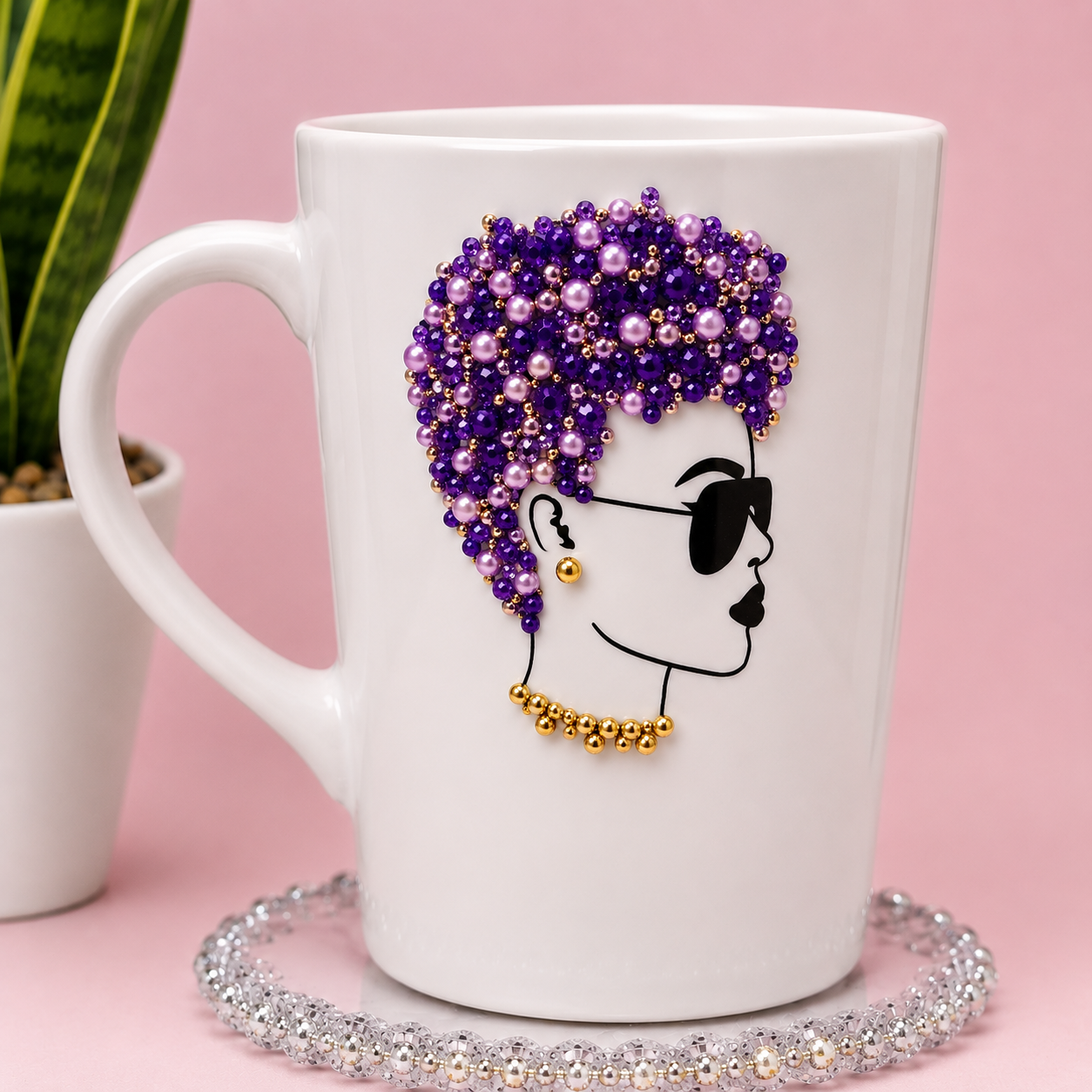 Rhinestone Diva Coffee Mug | Glam Queen Bling Mug | Fashionista Gift for Her
