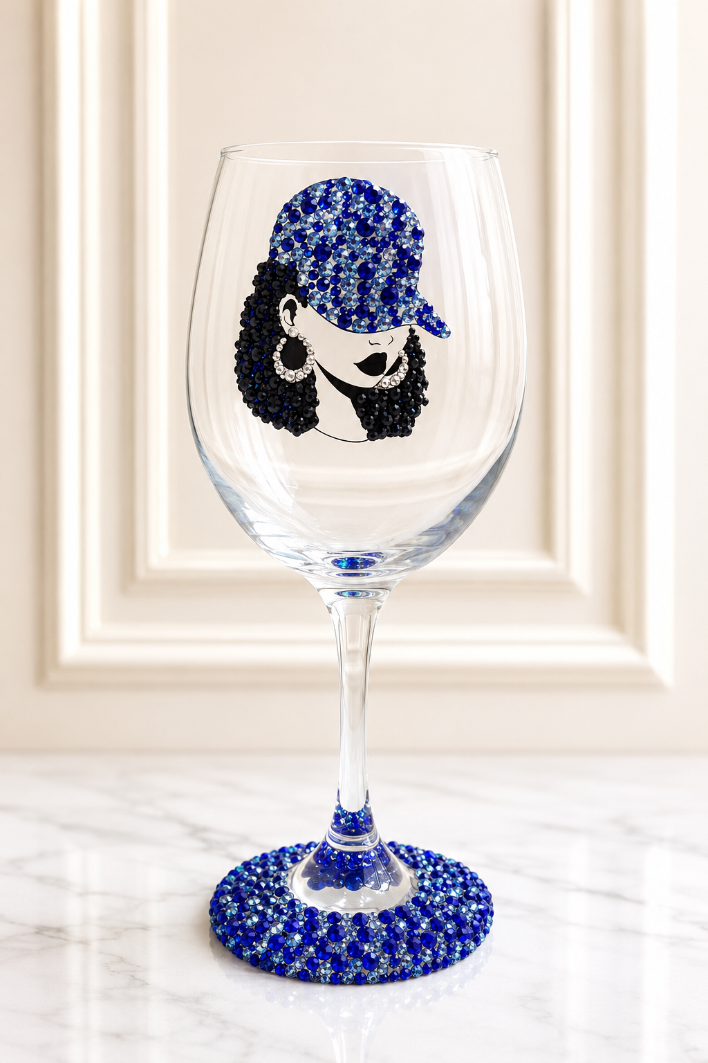Rhinestone Bling Wine Glass