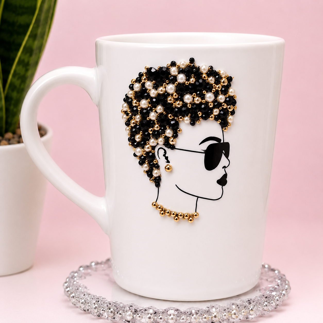 Rhinestone Diva Coffee Mug | Glam Queen Bling Mug | Fashionista Gift for Her