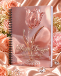 Unique Dezigns Crystal Rose Spiral Planner – Rose gold Luxury Organizer & Journal