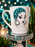 Purple Bling Diva Coffee Mug | Rhinestone Glam Mug | Fashion Queen Gift for Women